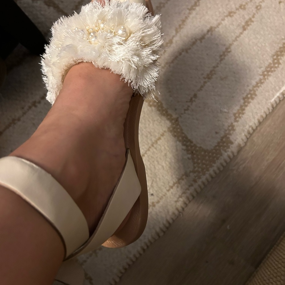 Free People Sun Peaks Sandals Size 8 Embellished Beaded Fringe Boho Wedding NWOT - Picture 13 of 16